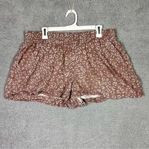 A New Day Linen Shorts Abstract Print Lightweight With Pockets Extra Large